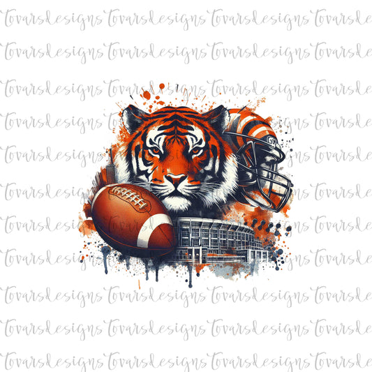 Bengals Football Digital Design PNG Sublimation 02