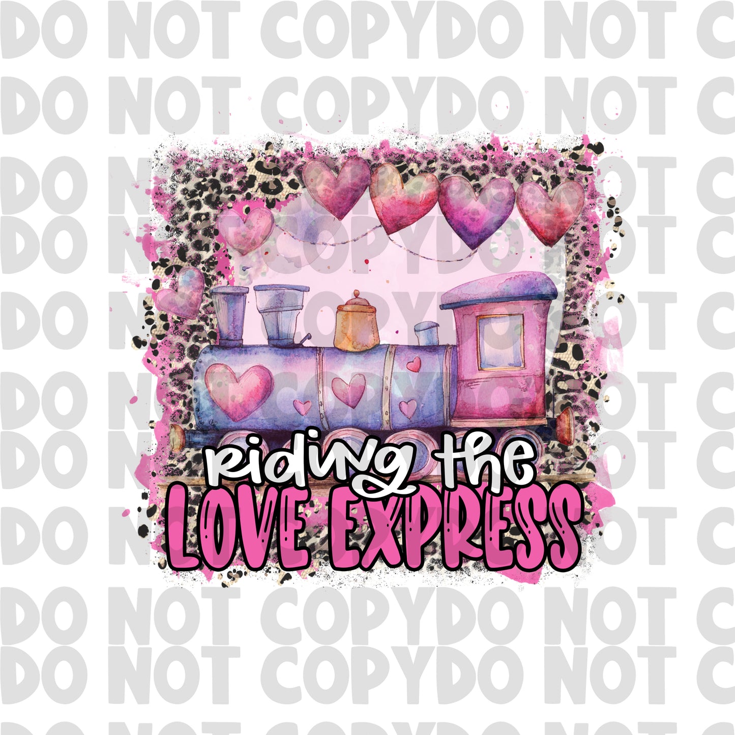 Valentines Day Sublimation Download, Train Valentines Day PNG, Riding the Love Express Digital Download