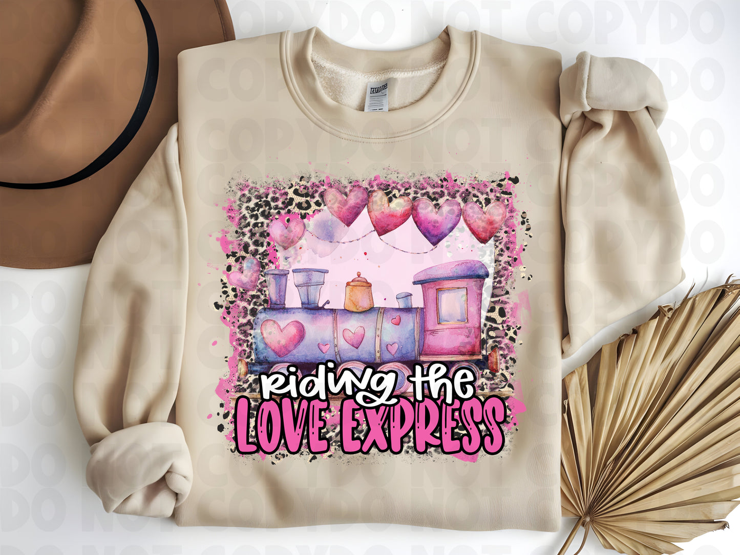 Valentines Day Sublimation Download, Train Valentines Day PNG, Riding the Love Express Digital Download