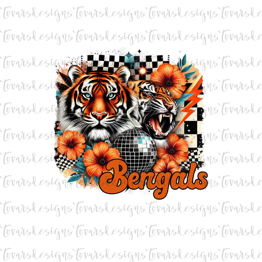 Bengals Football Digital Design PNG Sublimation 10
