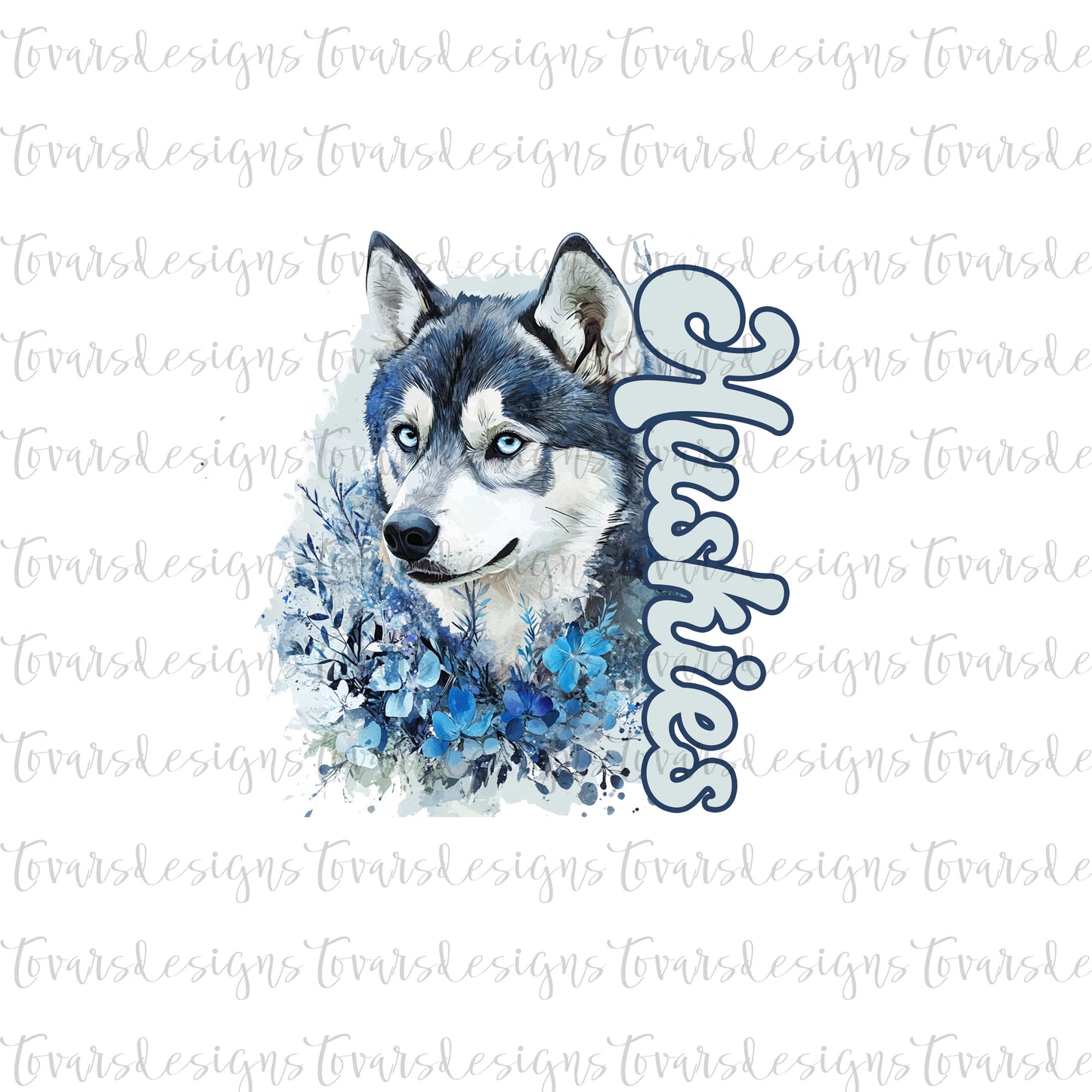 Huskies Football Digital Design PNG Sublimation