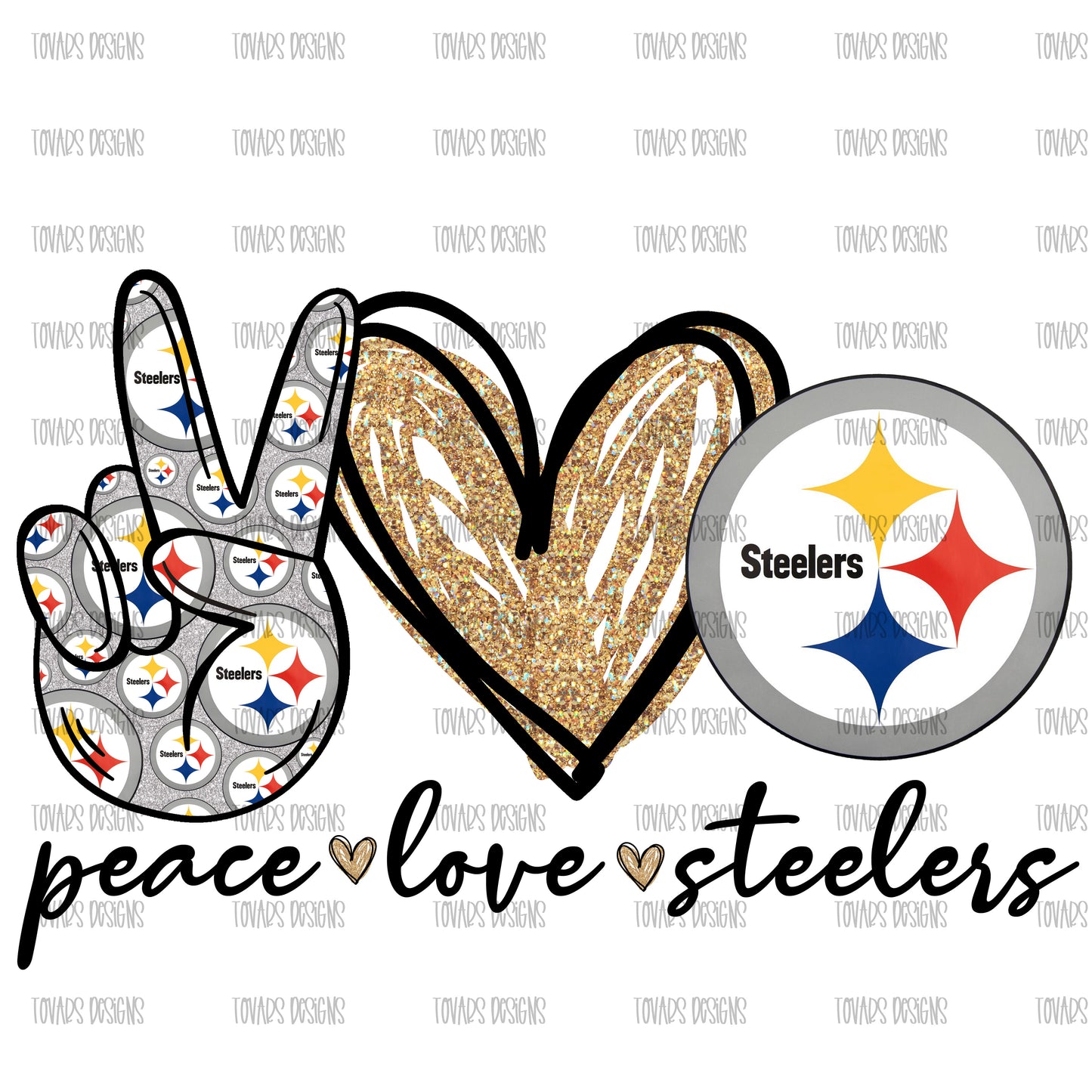 Peace love Steelers png Digital Download