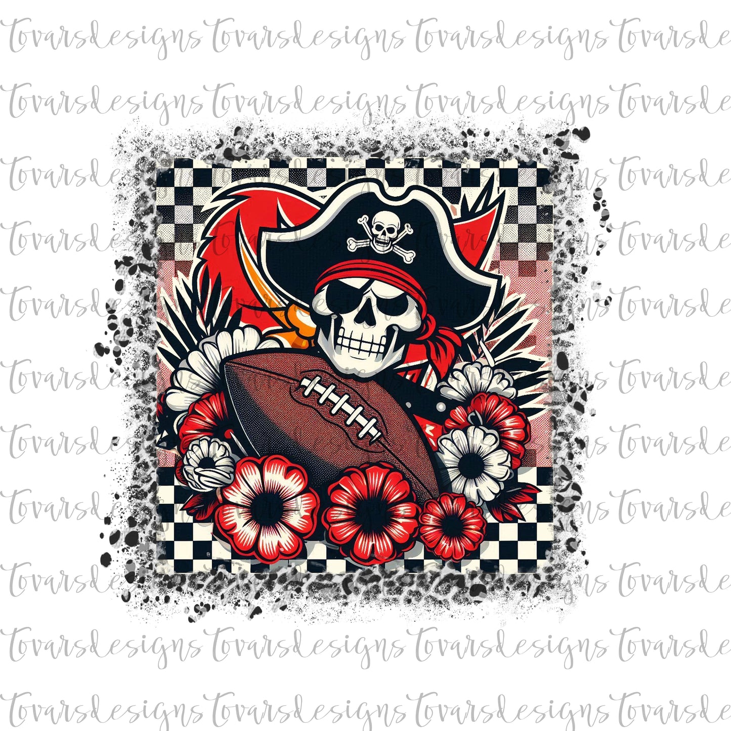 Pirates Football Design PNG Digital Download Sublimation