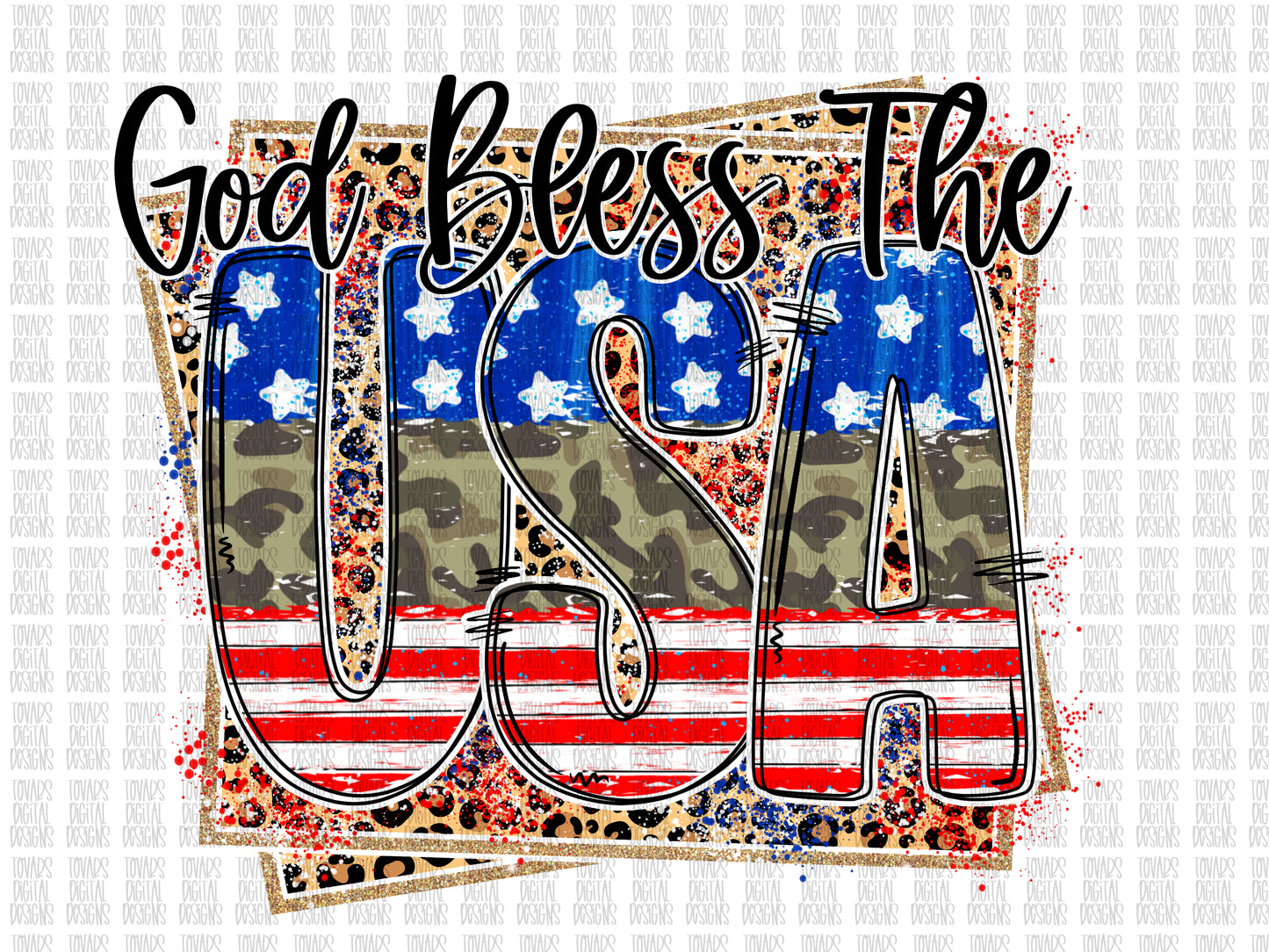 God Bless the USA Camo 4th of July Sublimation Download, fourth of July Png File,  Freedom Patriotic Sublimation download