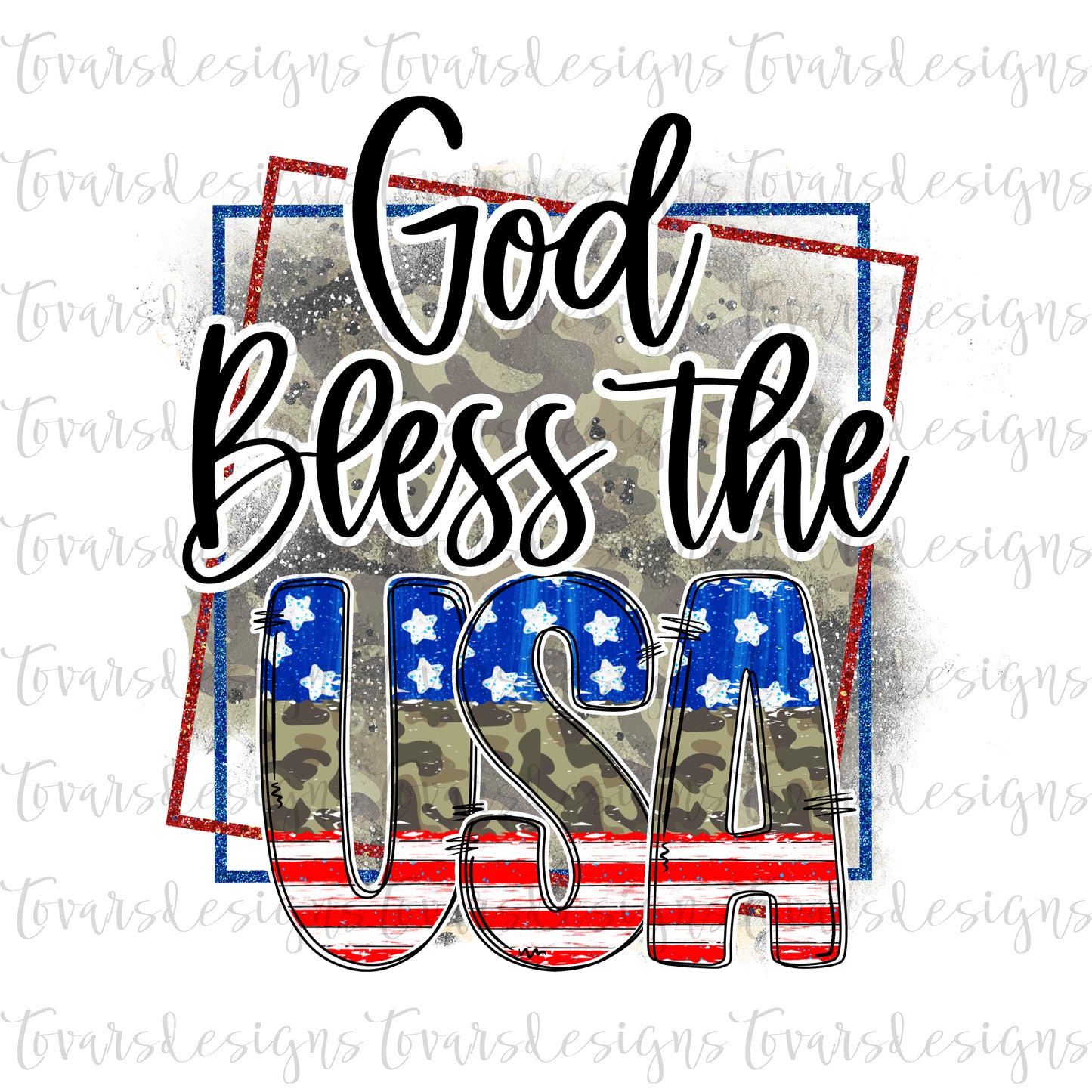 God Bless the USA Camo 4th of July Sublimation Download, fourth of July Png File,  Freedom Patriotic Sublimation download