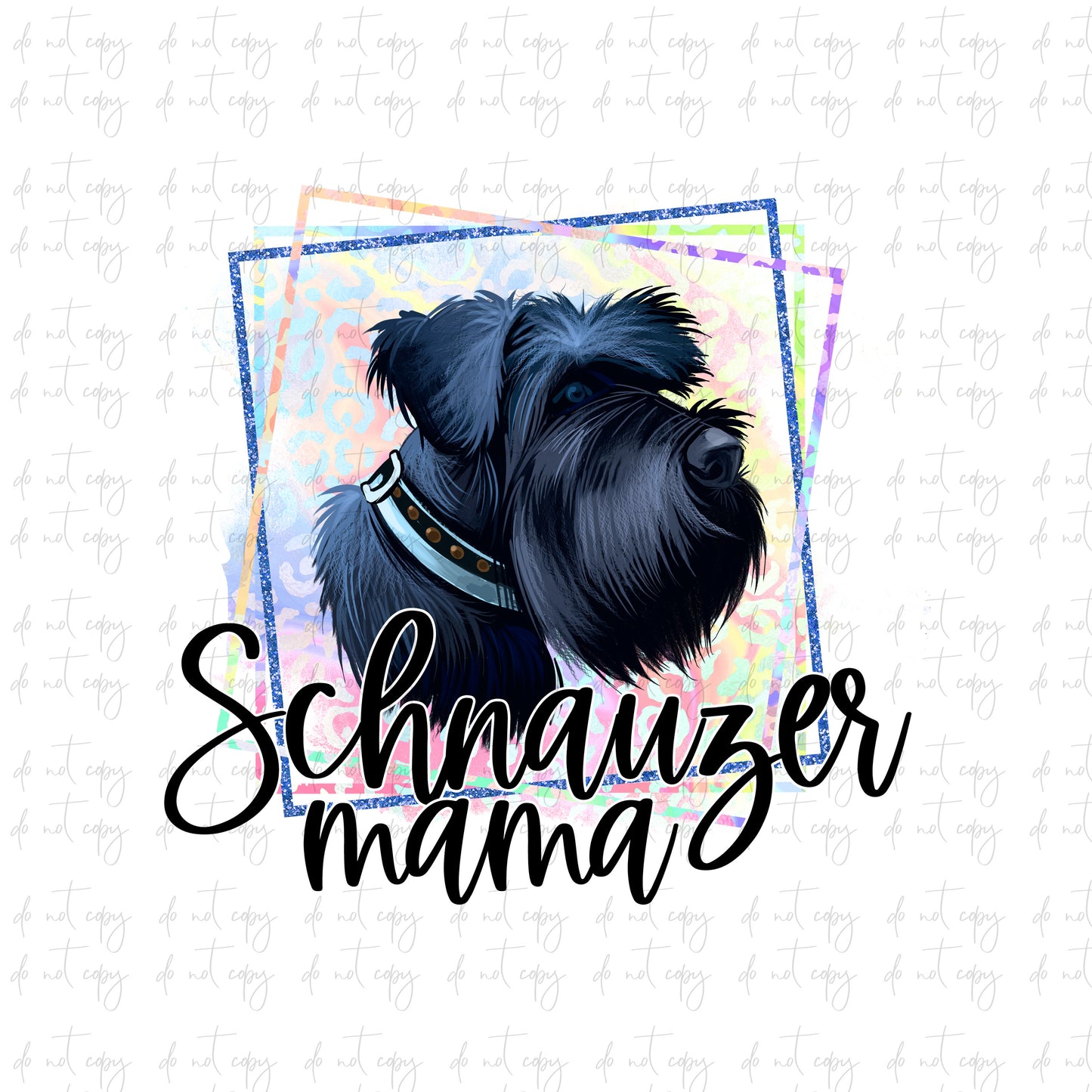 Schnauzer Mama Png Sublimation dog
