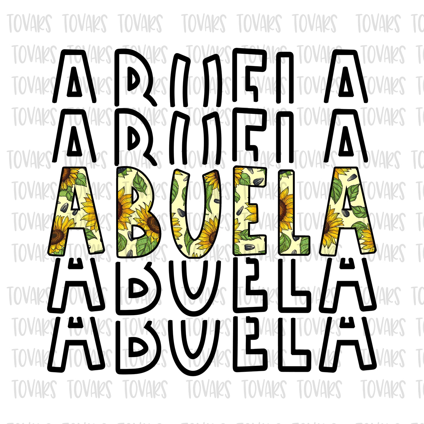 Abuela  Sublimation png file, Grandma Sublimation Download, Spanish Abuela PNG File Instant Download Sunflower design png grandma abuela