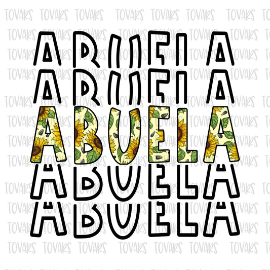 Abuela  Sublimation png file, Grandma Sublimation Download, Spanish Abuela PNG File Instant Download Sunflower design png grandma abuela