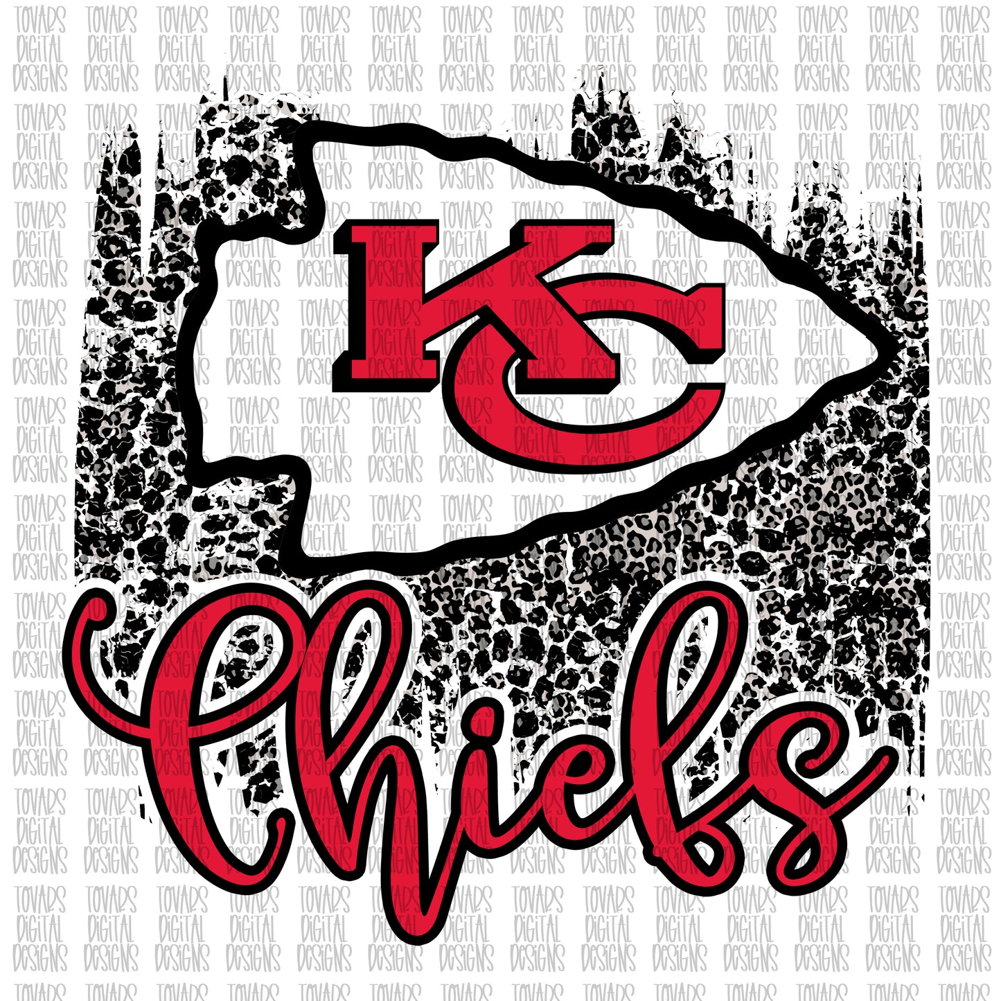 Kansas City Chiefs Football Png Leopard print