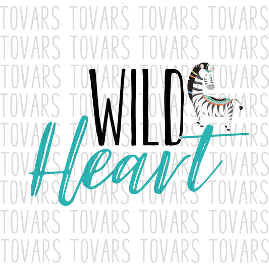 Wild Heart Zebra Sublimation Download, Zebra PNG File, Instant Download, Zebra Design, Zebra printable, zebra sublimation design