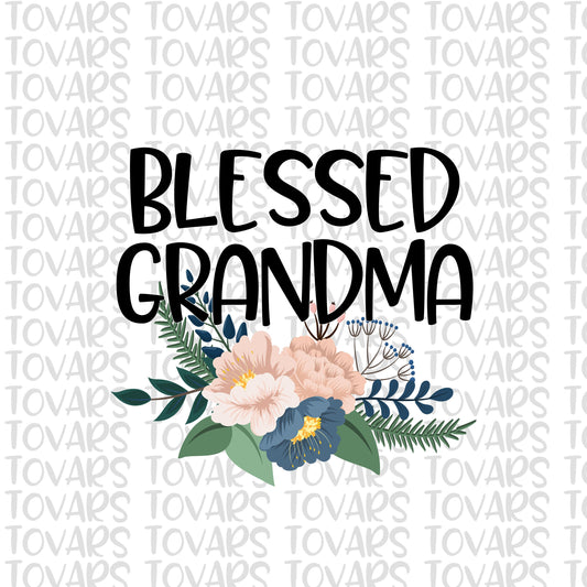 Blessed Grandma Sublimation Download, Floral Blessed Grandma Instant Download Sublimation Download, Blessed Grandma PNG, Blessed Grandma