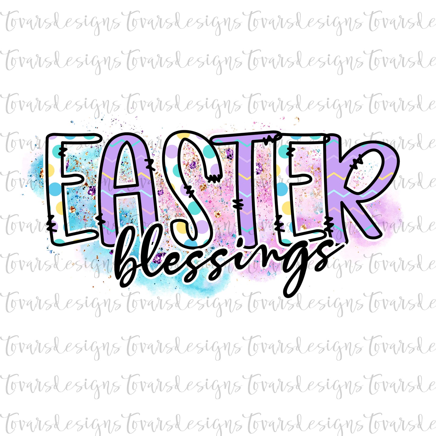 Easter Blessings png design, Christian Easter Design, Sublimation Easter Design, Cute Glitter Easter png file, instant download easter png