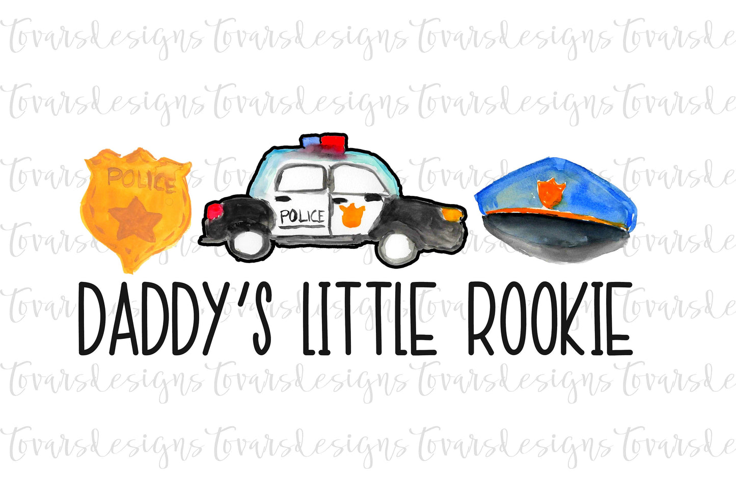 Daddy's Little Rookie Sublimation Png, Police Daddy Png File, Police Badge Police car Police Hat Sublimation, Police Daddy Sublimation png