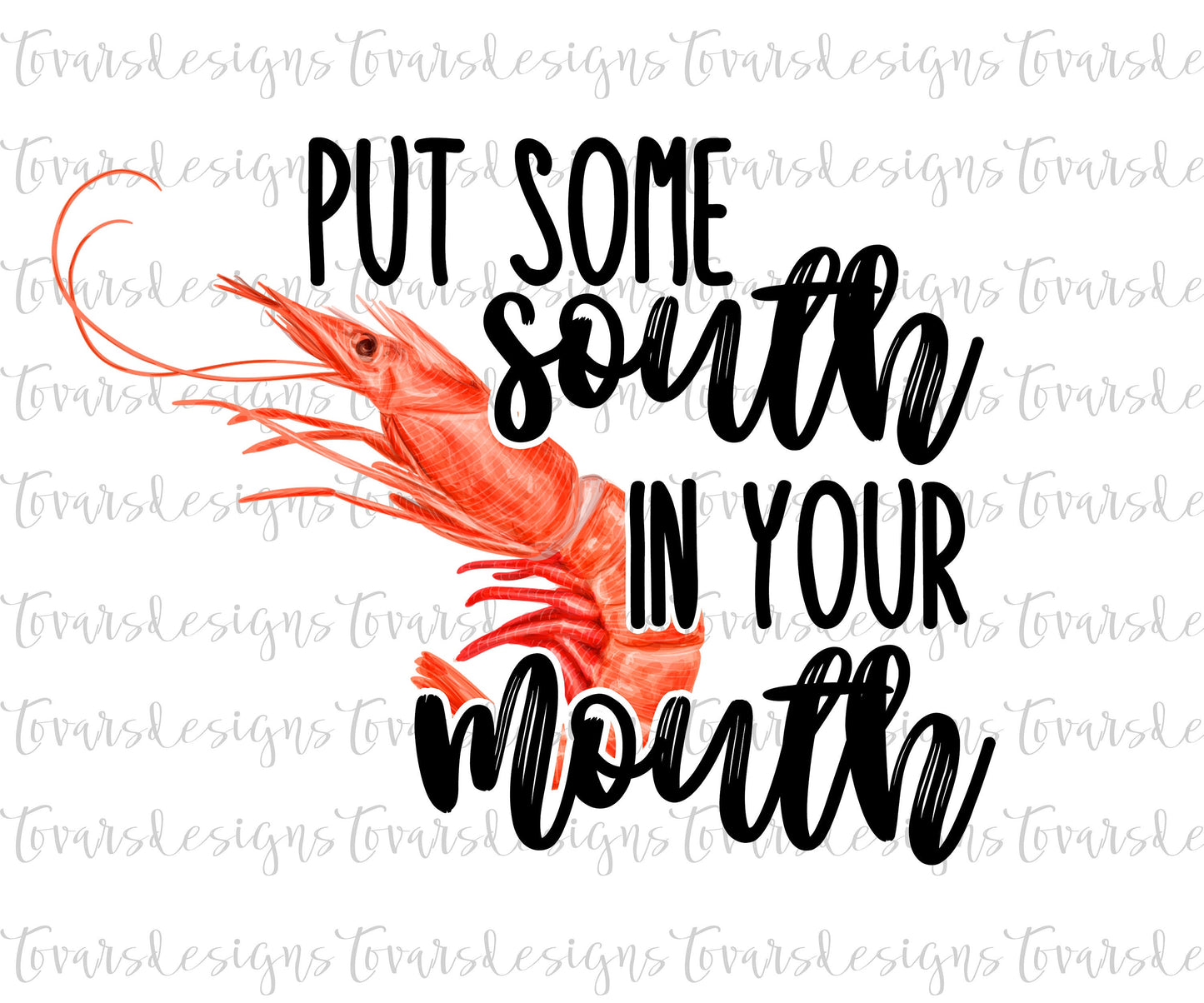 Crawfish Sublimation Png Design, Put some south in your mouth Mardi Gras Theme Sublimation Design, Crawfish Design, Crawfish Sublimation