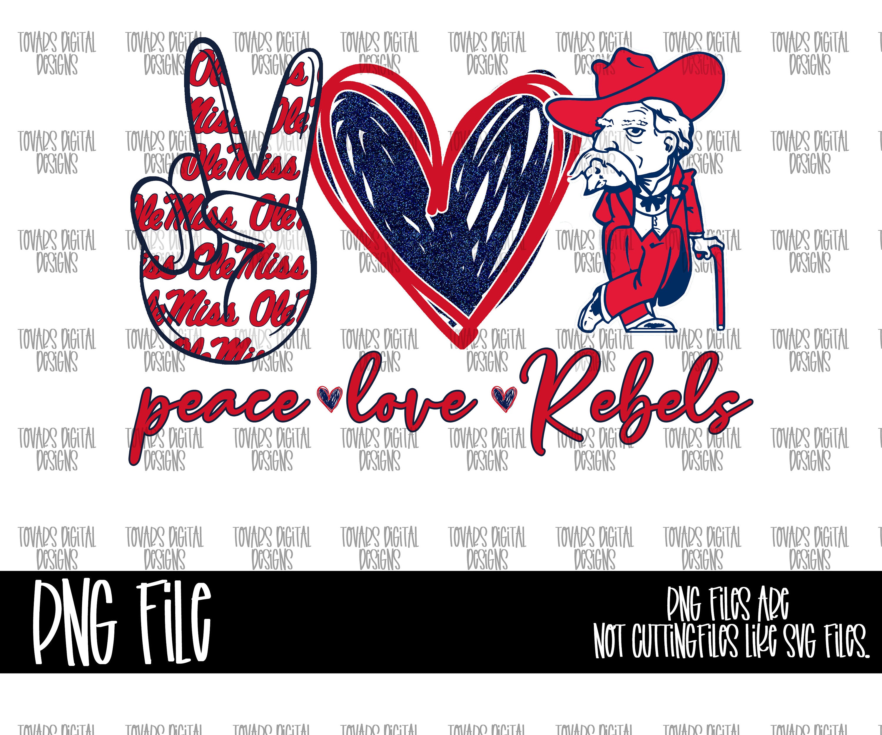 Peace Love Braves Atlanta Georgia Digital Transfer Sublimation PNG