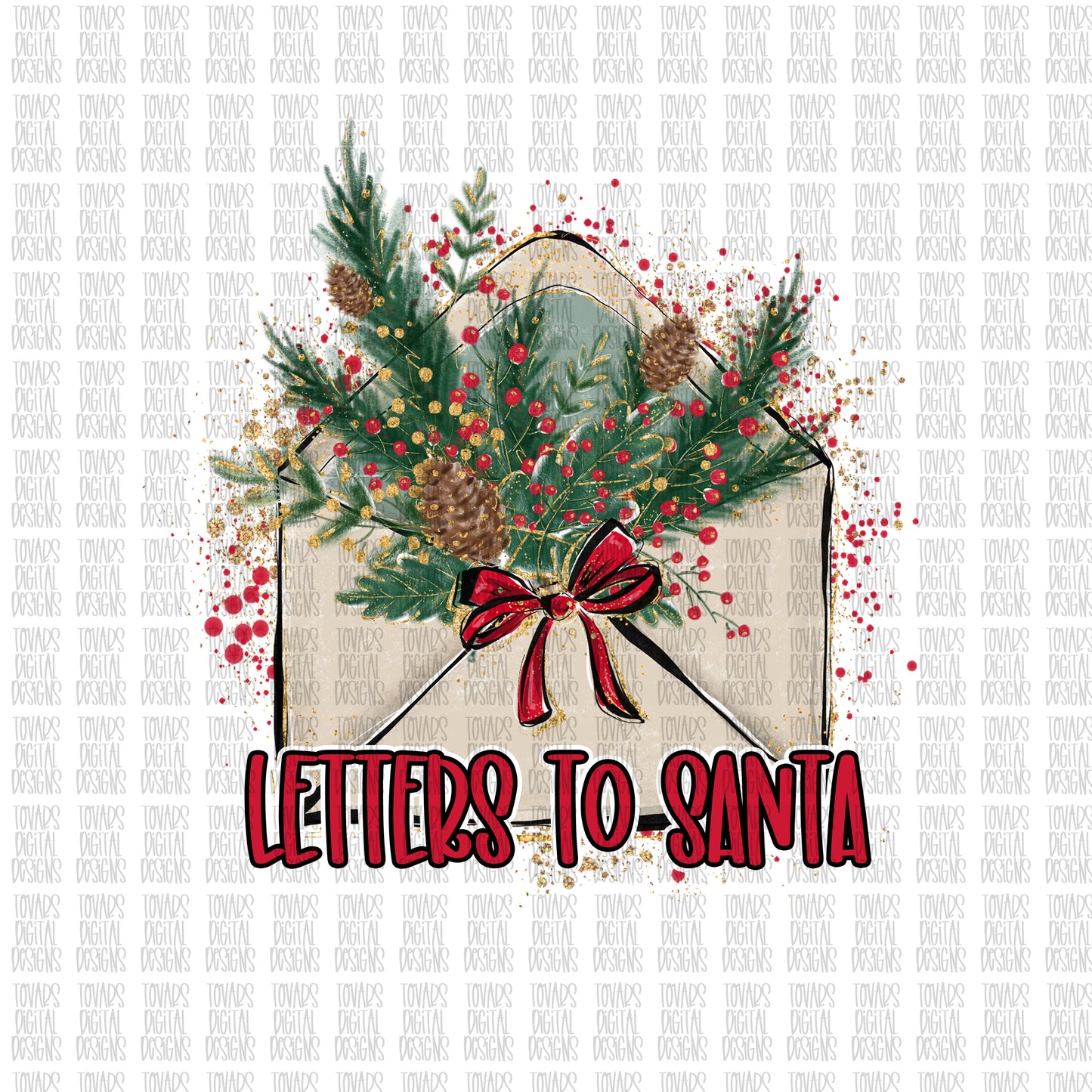 Letters to Santa Png File, Christmas sublimation file, christmas letters to santa sublimation, christmas design, floral christmas letters