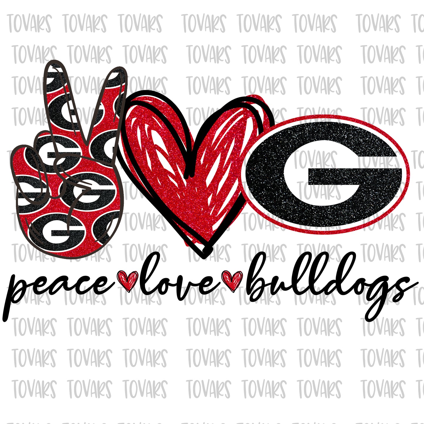 Peace love Bulldogs college