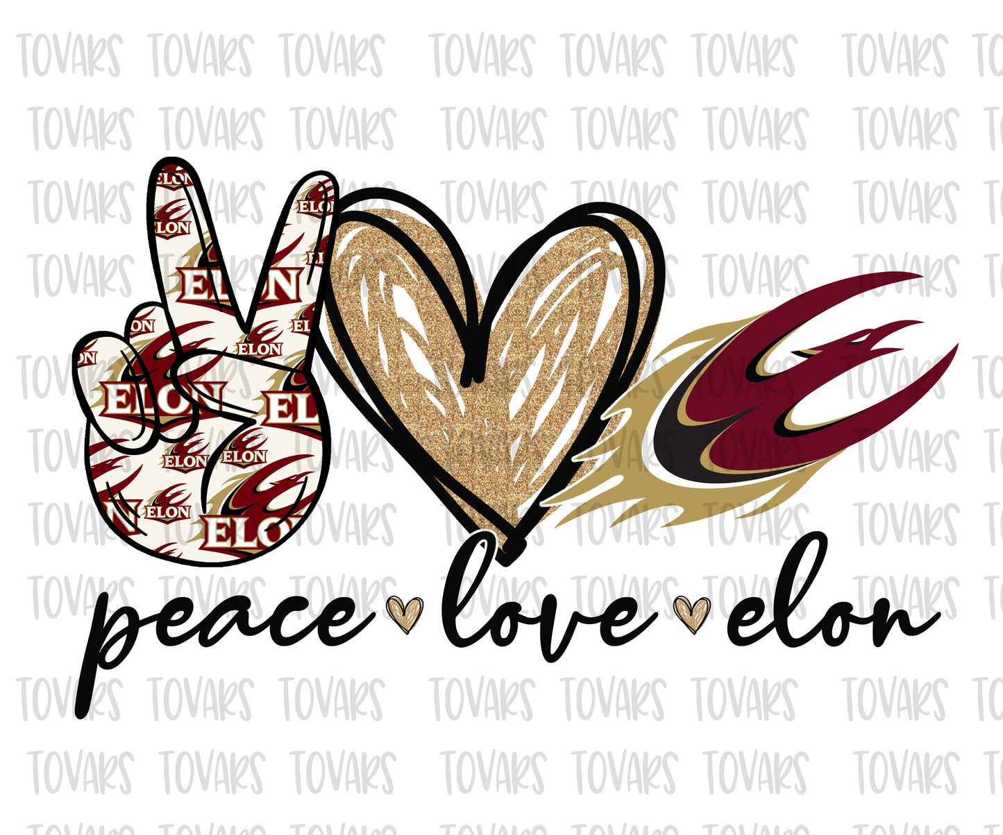 Peace love Elon PNG File