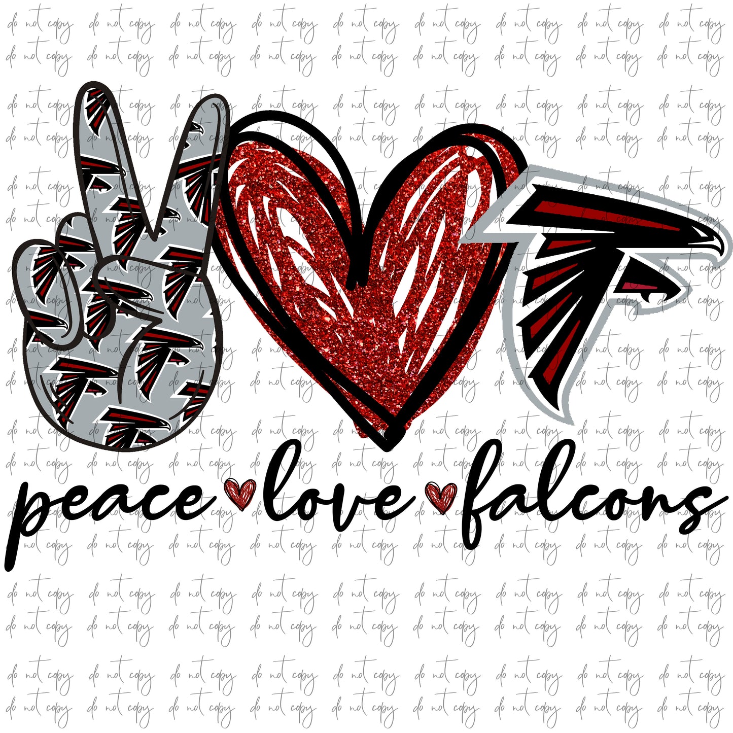 peace love falcons football