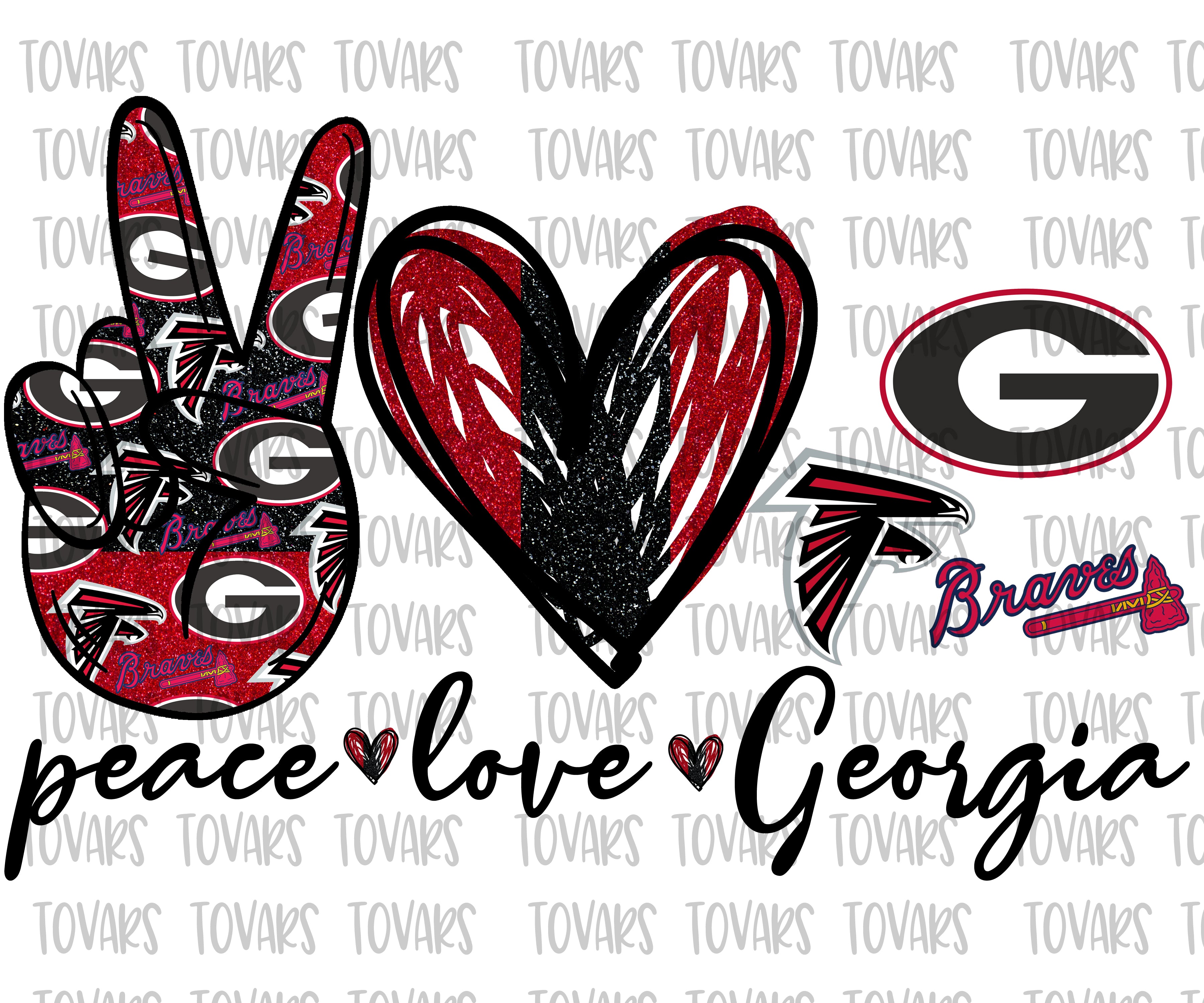 Peace love Braves – Tovars Digital Designs
