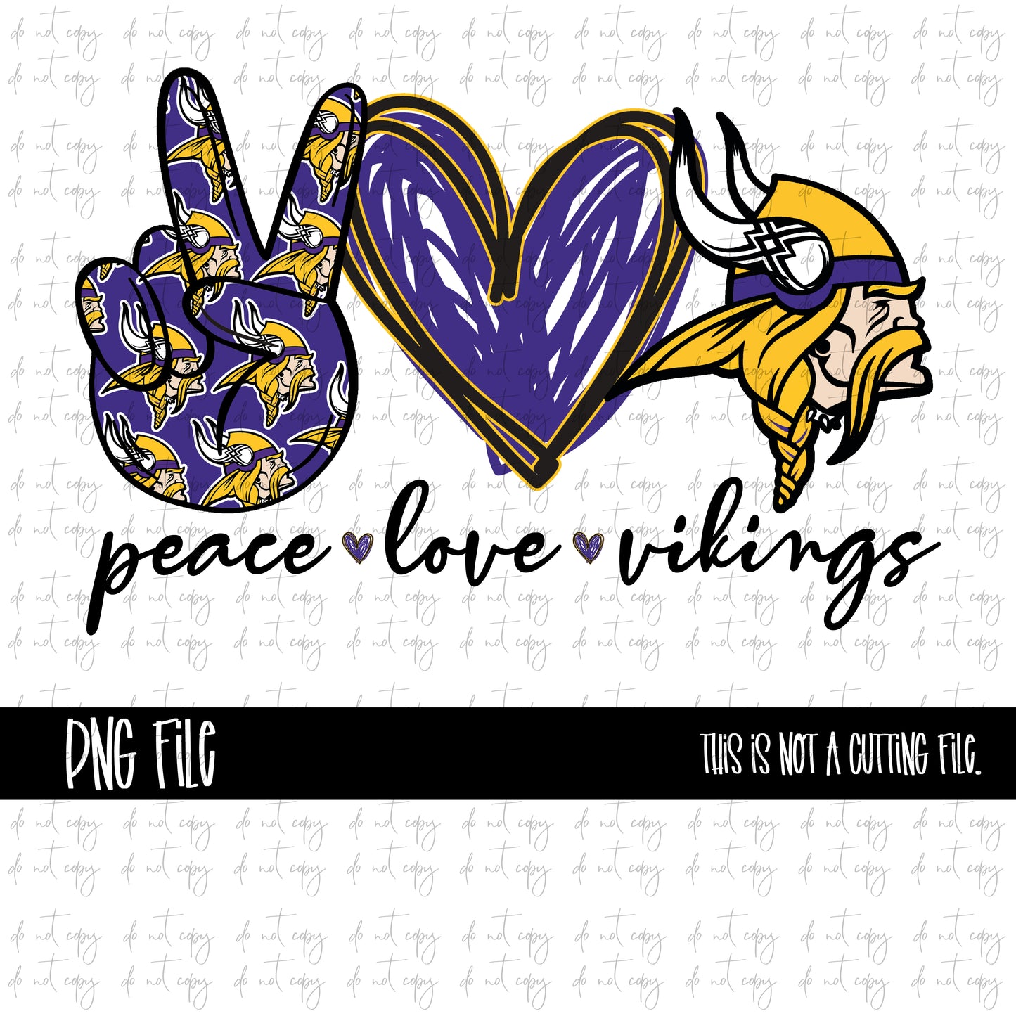 Peace love vikings png file