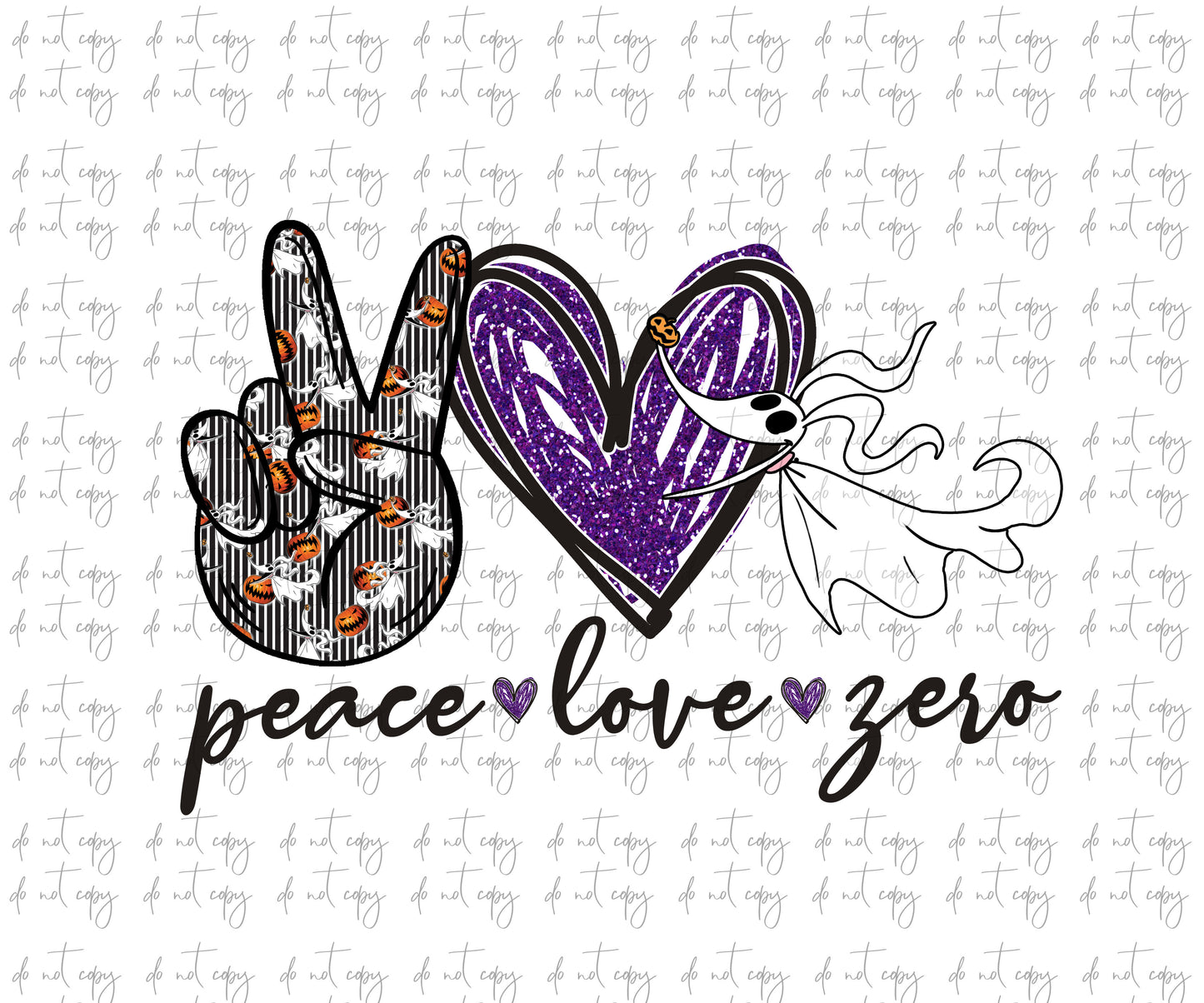 Peace love zero nightmare before christmas png file
