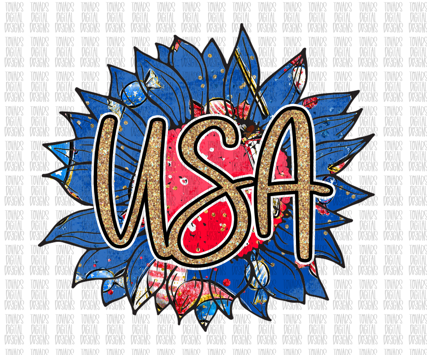 USA 4th of july Sunflower Sublimation png, fourth of July Png , patriotic USA God bless the usa png, Patriotic print
