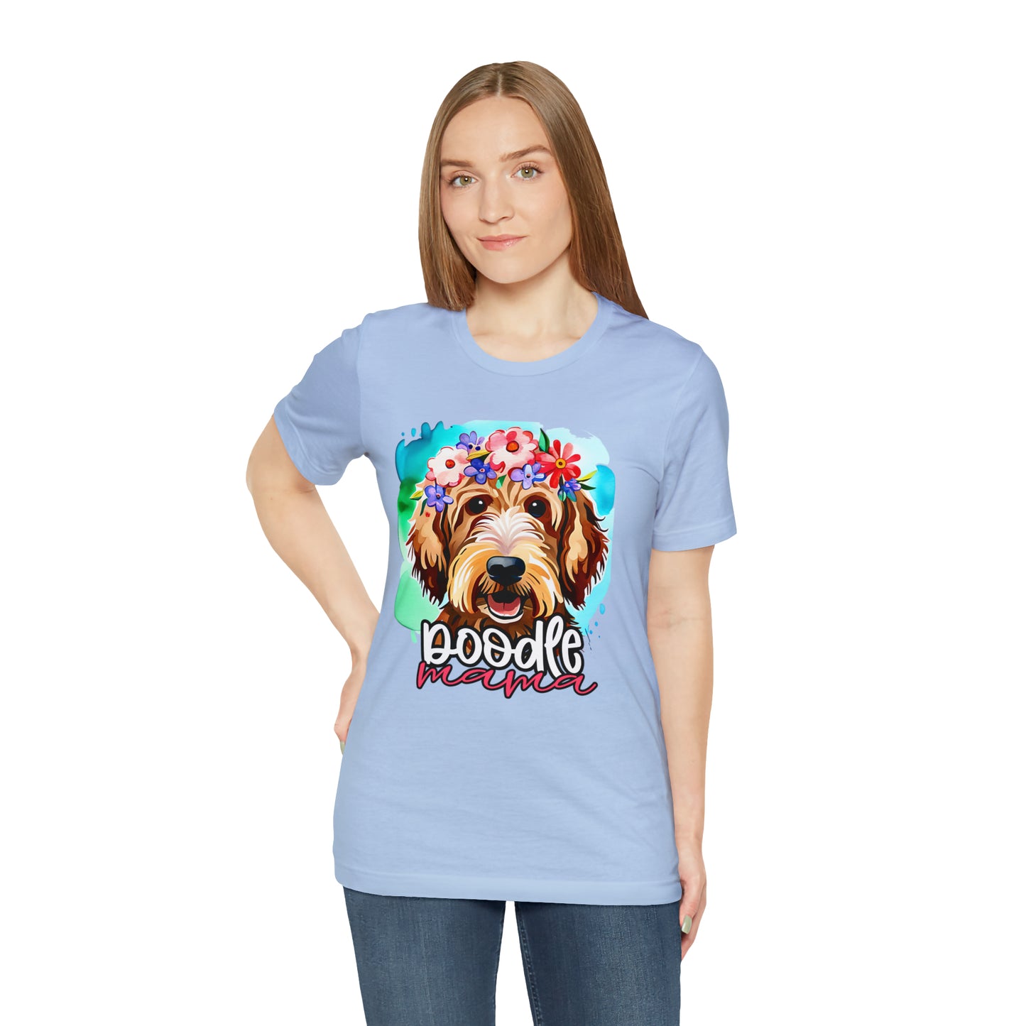 Doodle Mama Watercolor Unisex Jersey Short Sleeve Tee