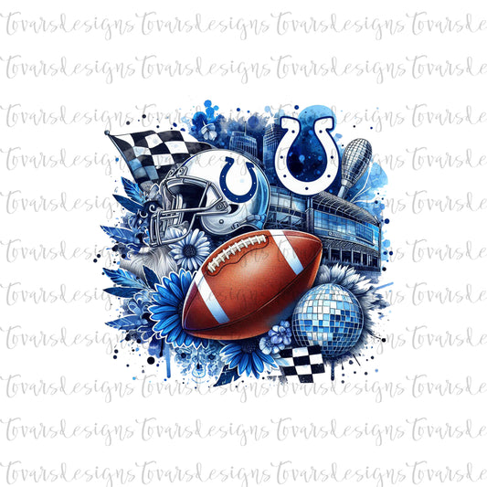 Colts Football Digital Design PNG Sublimation 01