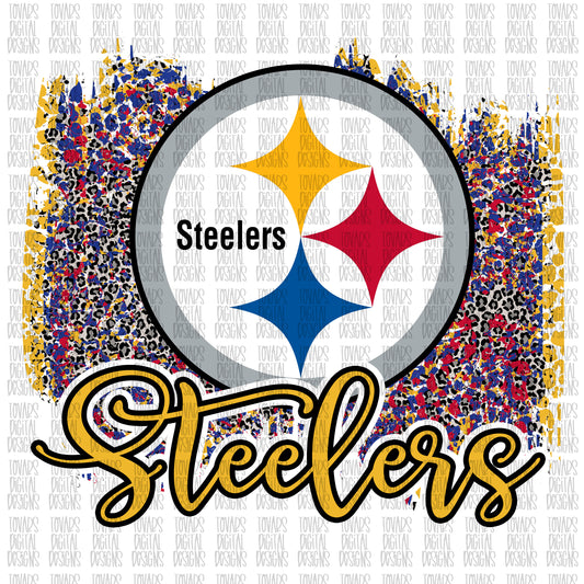 Steelers Leopard Design PNG Digital Download