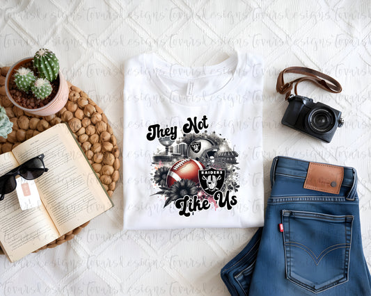 They Not Like Us Football Design Png DIgital Download Sublimation Raiders