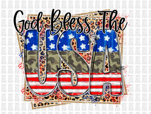 God Bless the USA Camo 4th of July Sublimation Download, fourth of July Png File,  Freedom Patriotic Sublimation download