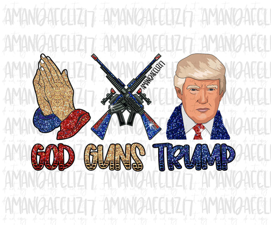 God Guns & Trump Sublimation Design