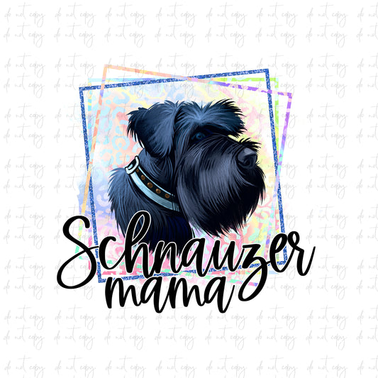 Schnauzer Mama Png Sublimation dog