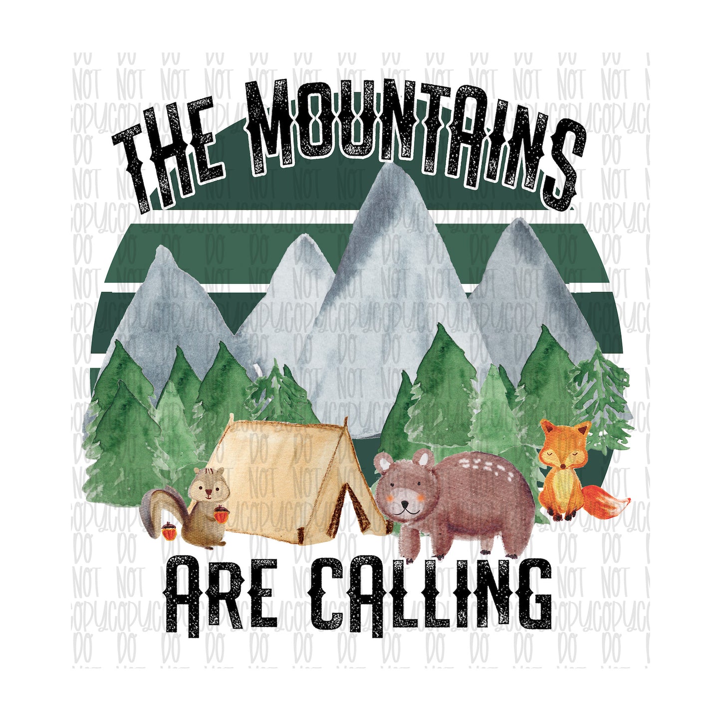 The mountains are calling Sublimation, camping sublimation, camp sublimation, camp png file, campfire png, camp sublimation, bear fox tent