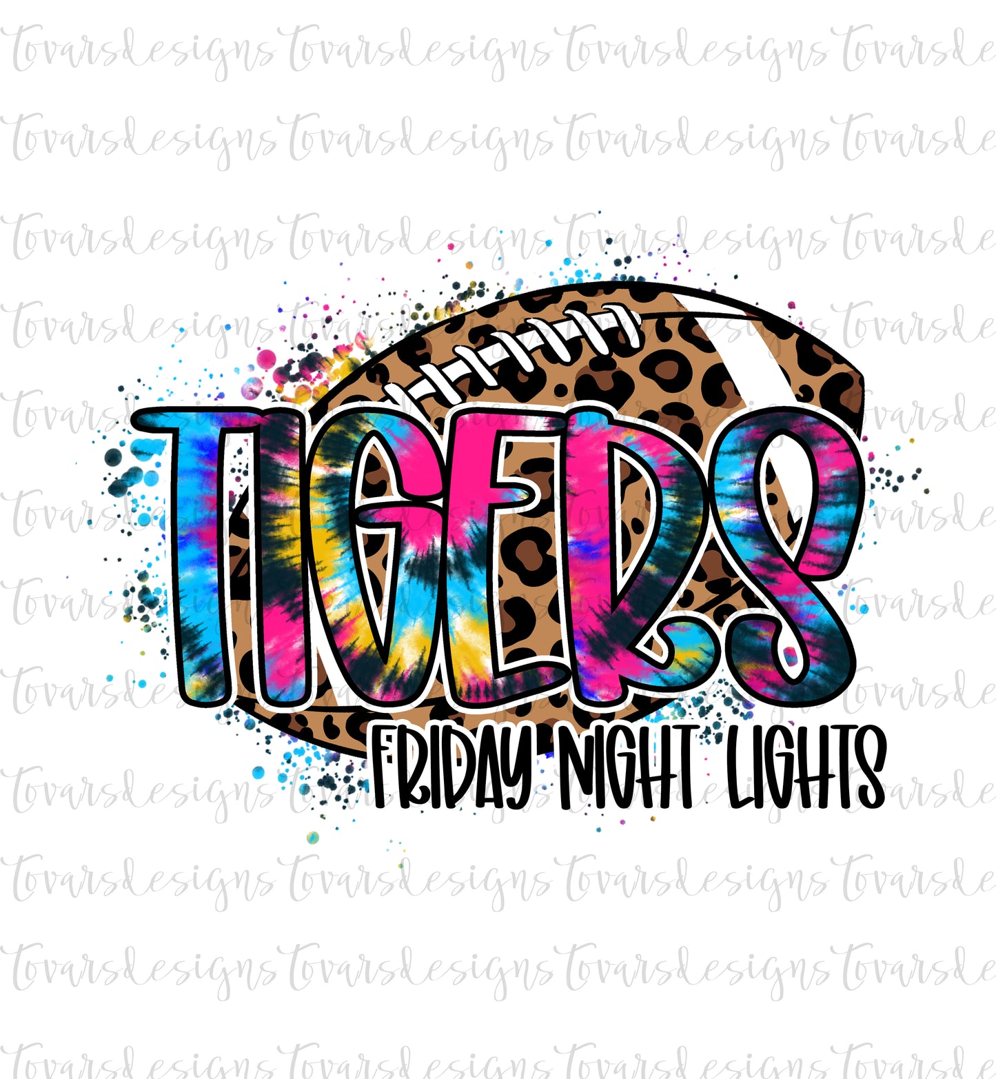 Tigers Leopard Tie Dye Friday night lights png file download