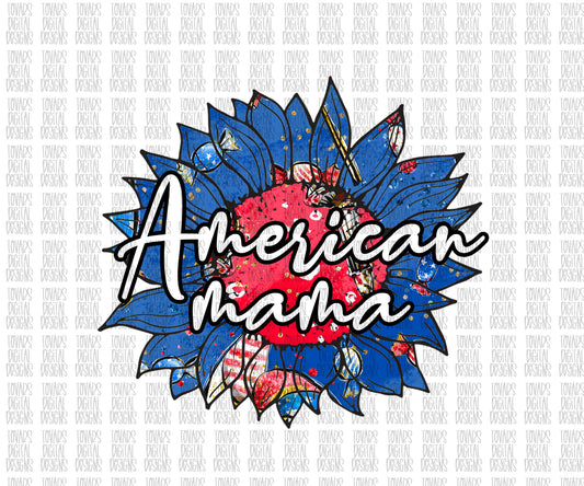 American mama 4th of july Sunflower Sublimation png, fourth of July Png , patriotic USA God bless the usa png, Patriotic print