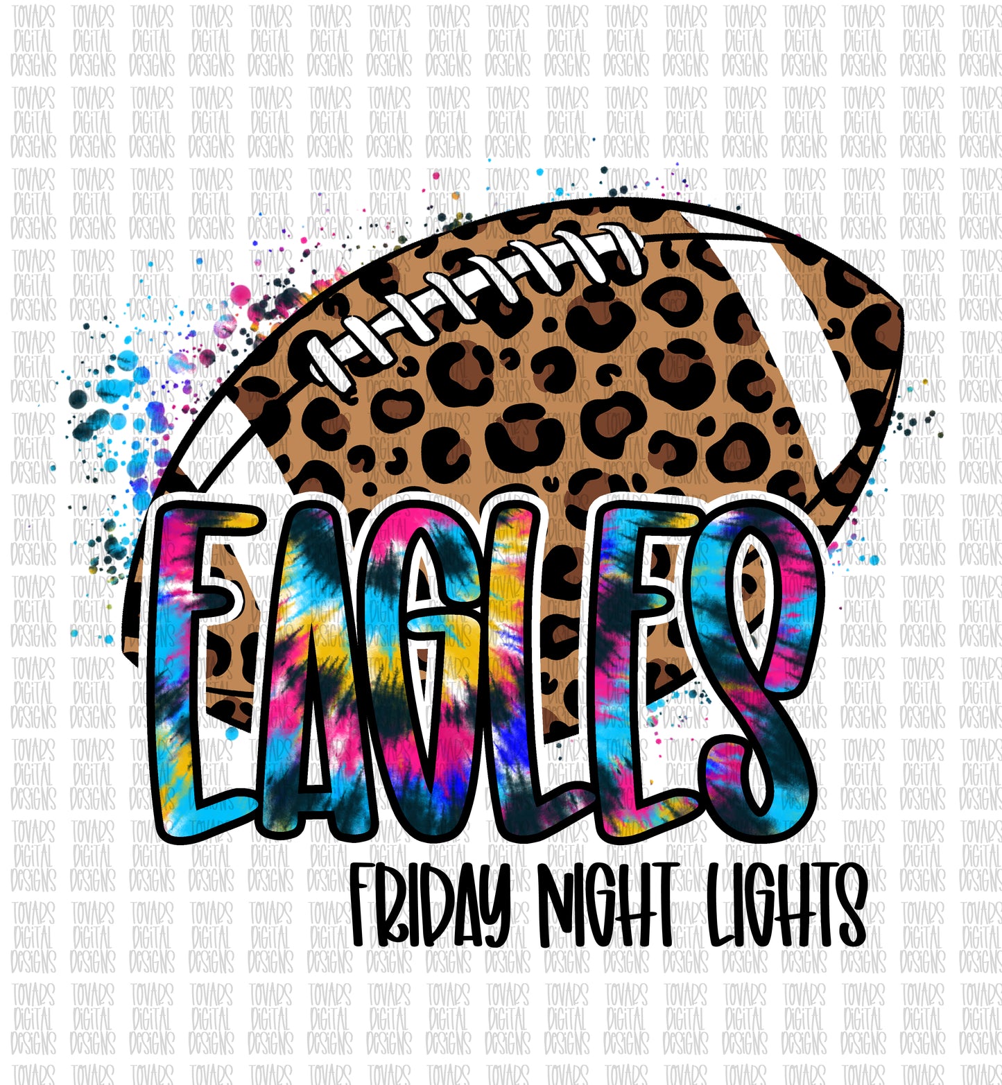 Eagles Leopard Tie Dye Friday night lights png file download