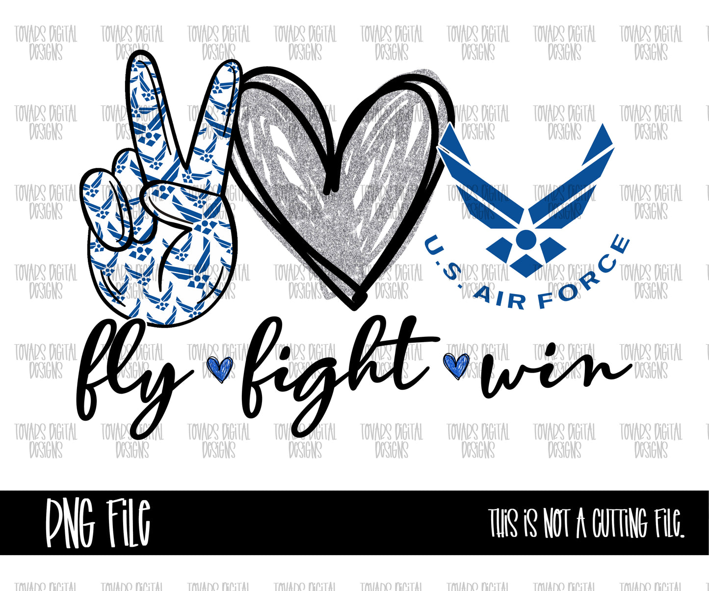 FLY FIGHT WIN AIR Force PNG FILE military