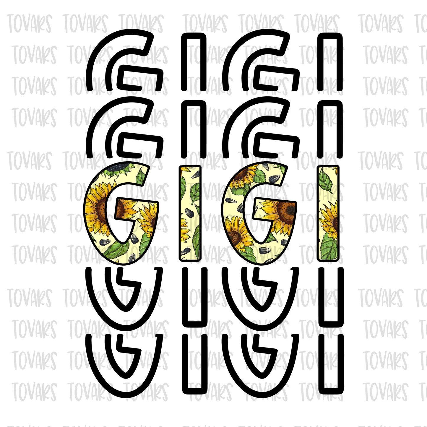 Gigi Sunflower Sublimation png file, Gigi Sublimation Download, Gigi PNG File Instant Download Sunflower design png Gigi floral