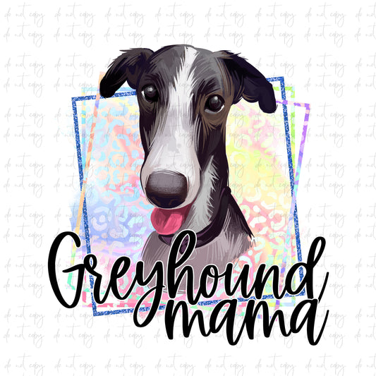 Greyhound Mama Png Sublimation dog