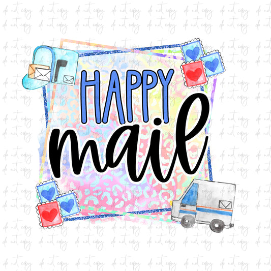 Happy Mail Post Office mailing Png Sublimation dog