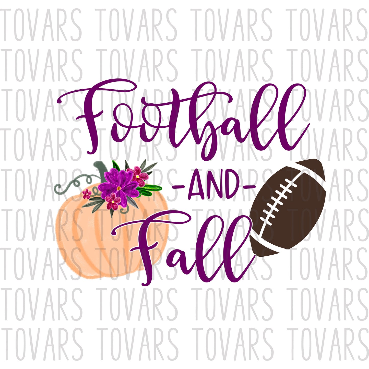 Football and Fall PNG Download, Fall Pumpkin Sublimation Design, Sublimation Download watercolor pumpkin Download instant download printable