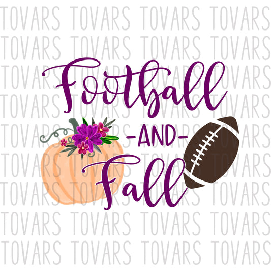 Football and Fall PNG Download, Fall Pumpkin Sublimation Design, Sublimation Download watercolor pumpkin Download instant download printable