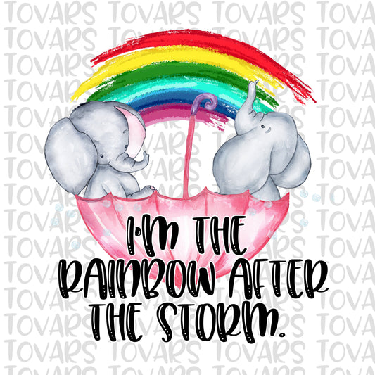 I'm the rainbow after the storm Sublimation Download, Rainbow PNG, Instant Download Sublimation Download, Rainbow after the storm, Miracle