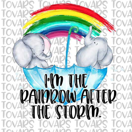 I'm the rainbow after the storm Sublimation Download, Rainbow PNG, Instant Download Sublimation Download, Rainbow after the storm, Miracle