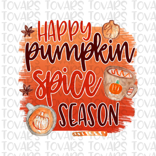 Happy Pumpkin Spice Season Sublimation Download Pumpkin Spice PNG Instant Download Watercolor Sublimation Fall Shirt Design pumpkin png