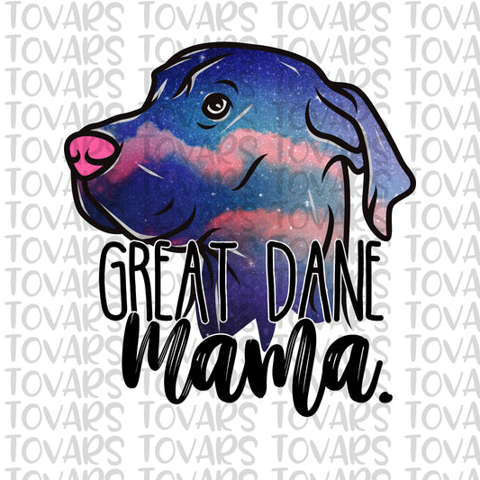 Great Dane Mama Sublimation Download, Great Dane PNG File Instant Download Sublimation Download,  Great Dane Lover Design, Great Dane Galaxy