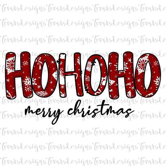 HOHOHO Merry Christmas Sublimation Download, Christmas Png File, Merry Christmas Sublimation, Red Christmas Png File, hohoho merry christmas