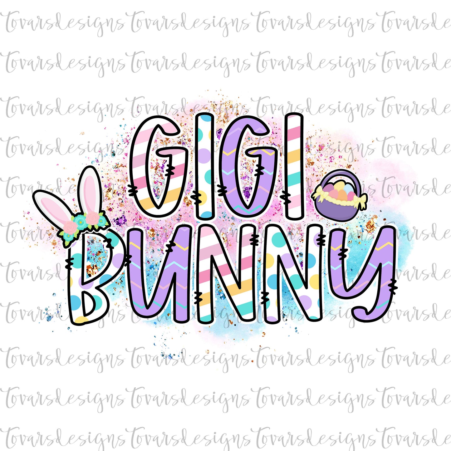 Gigi Bunny png design, Gigi Bunny Easter Design, Sublimation Easter Design, Cute Bunny Easter png file, instant download easter png GIGI